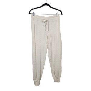 Spiritual Gangster Cable Knit Jogger Pants in Cream‎ - Size Small